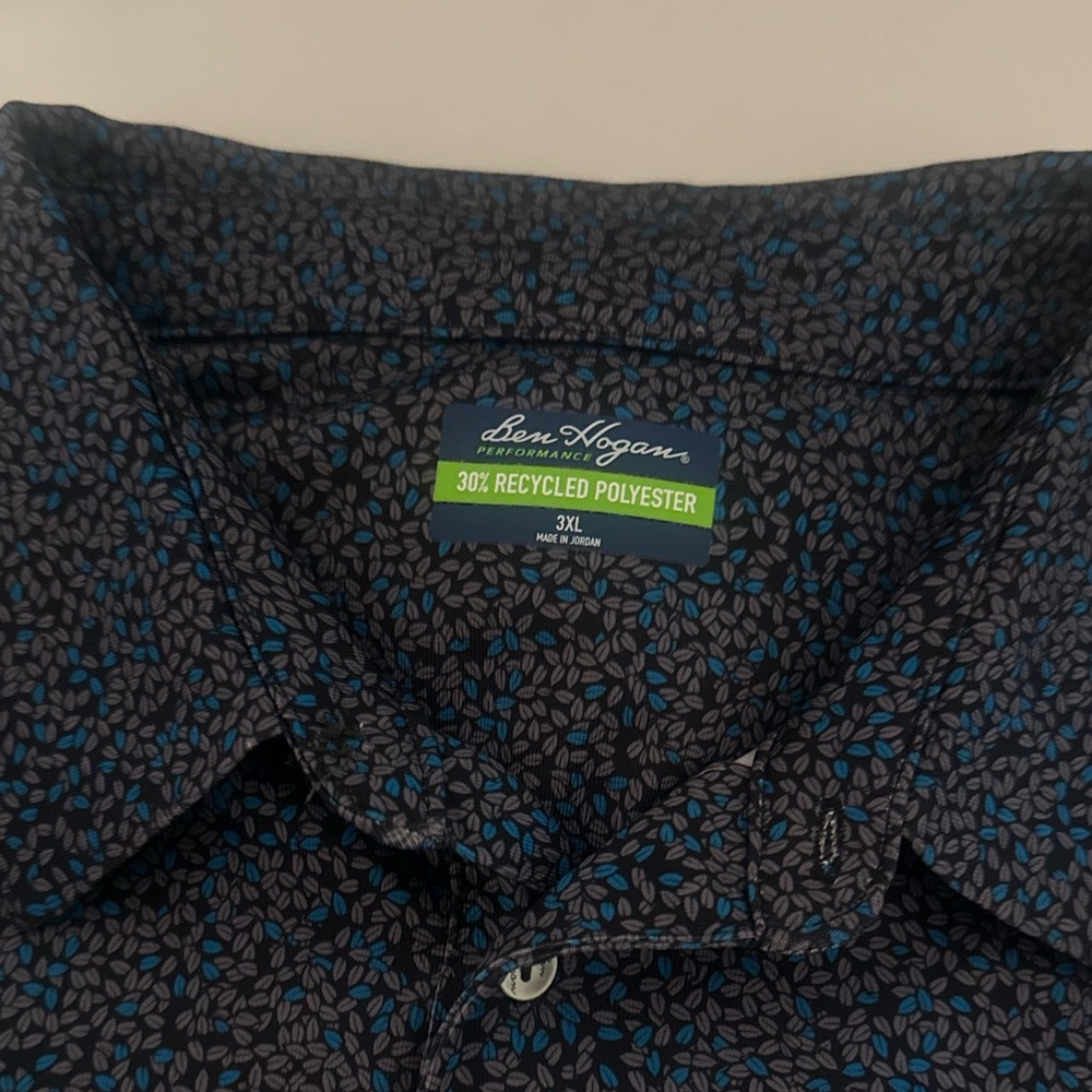 Big & Tall Men’s Ben Hogan Golf Performance Print Polo. Size 3XL. - Picture 2 of 5